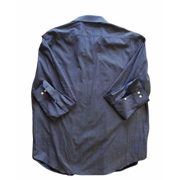 Perry Ellis Dress Shirt Mens Extra Large Size XL Blue Long Sleeve Button Down - Picture 2 of 3
